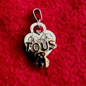 Heart & Bear silver charm